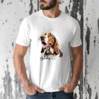 Névvel kérhető - Basset Hound portré férfi póló