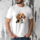 Névvel kérhető - Beagle portré férfi póló