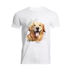 Névvel kérhető - Golden Retriever portré férfi póló