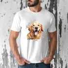 Névvel kérhető - Golden Retriever portré férfi póló