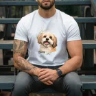 Névvel kérhető - Barna Havanese portré férfi póló
