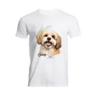 Névvel kérhető - Barna Havanese portré férfi póló