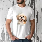 Névvel kérhető - Barna Havanese portré férfi póló