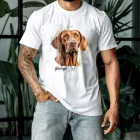 Névvel kérhető - Magyar vizsla portré férfi póló