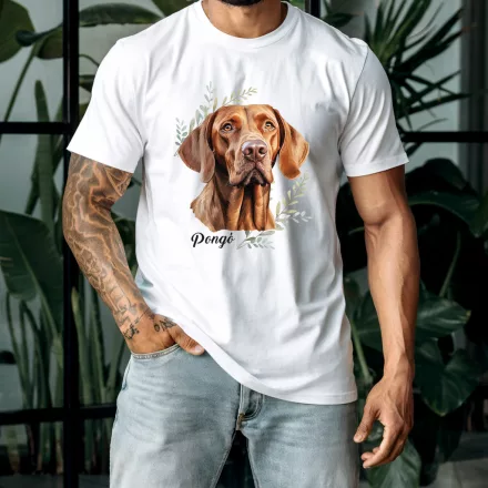 Névvel kérhető - Magyar vizsla portré férfi póló