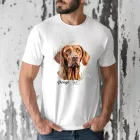 Névvel kérhető - Magyar vizsla portré férfi póló