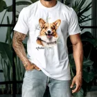 Névvel kérhető - Pembroke Welsh Corgi portré férfi póló