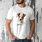 Névvel kérhető - Jack Russell terrier portré férfi póló
