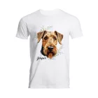 Névvel kérhető - Welsh terrier portré férfi póló
