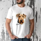 Névvel kérhető - Welsh terrier portré férfi póló