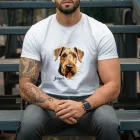 Névvel kérhető - Welsh terrier portré férfi póló