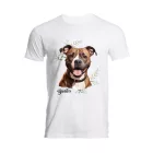 Névvel kérhető - Staffordshire terrier portré férfi póló