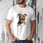 Névvel kérhető - Staffordshire terrier portré férfi póló