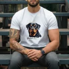 Névvel kérhető - Rottweiler portré férfi póló