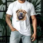 Névvel kérhető - Sharpei portré férfi póló