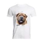 Névvel kérhető - Sharpei portré férfi póló
