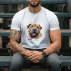 Névvel kérhető - Sharpei portré férfi póló