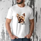 Névvel kérhető - Yorkshire terrier portré férfi póló