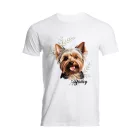 Névvel kérhető - Yorkshire terrier portré férfi póló