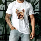 Névvel kérhető - Yorkshire terrier portré férfi póló