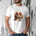 Névvel kérhető - Vörös Cavalier King Charles spániel portré férfi póló
