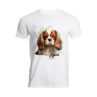 Névvel kérhető - Vörös Cavalier King Charles spániel portré férfi póló