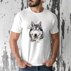 Névvel kérhető - Husky portré férfi póló