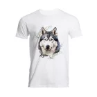 Névvel kérhető - Husky portré férfi póló