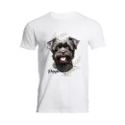 Névvel kérhető - Fekete Affenpinscher portré férfi póló