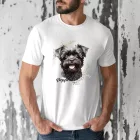 Névvel kérhető - Fekete Affenpinscher portré férfi póló