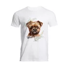 Névvel kérhető - Barna Affenpinscher portré férfi póló