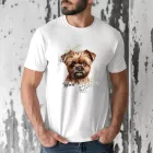 Névvel kérhető - Barna Affenpinscher portré férfi póló