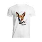 Névvel kérhető - Barna Basenji portré férfi póló