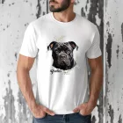 Névvel kérhető - Fekete Cane Corso portré férfi póló