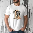 Névvel kérhető - Barna (dán) német dog portré férfi póló