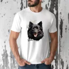 Névvel kérhető - Fekete Schipperke portré férfi póló
