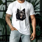 Névvel kérhető - Fekete Schipperke portré férfi póló