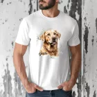Névvel kérhető - Sárga Labrador Retriever portré férfi póló