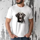 Névvel kérhető - Fekete Labrador Retriever portré férfi póló