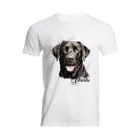 Névvel kérhető - Fekete Labrador Retriever portré férfi póló