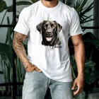 Névvel kérhető - Fekete Labrador Retriever portré férfi póló