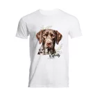 Névvel kérhető - Német rövidszőrű vizsla portré férfi póló