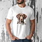 Névvel kérhető - Német rövidszőrű vizsla portré férfi póló