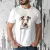 Névvel kérhető - Drótszőrű fox terrier portré férfi póló