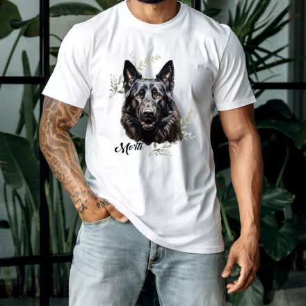 Névvel kérhető - Airedale terrier portré férfi póló
