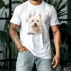 Névvel kérhető - Westie portré férfi póló