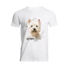 Névvel kérhető - Westie portré férfi póló