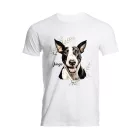 Névvel kérhető - Fekete bullterrier portré férfi póló