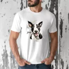 Névvel kérhető - Fekete bullterrier portré férfi póló
