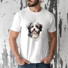 Névvel kérhető - Szürke Havanese portré férfi póló